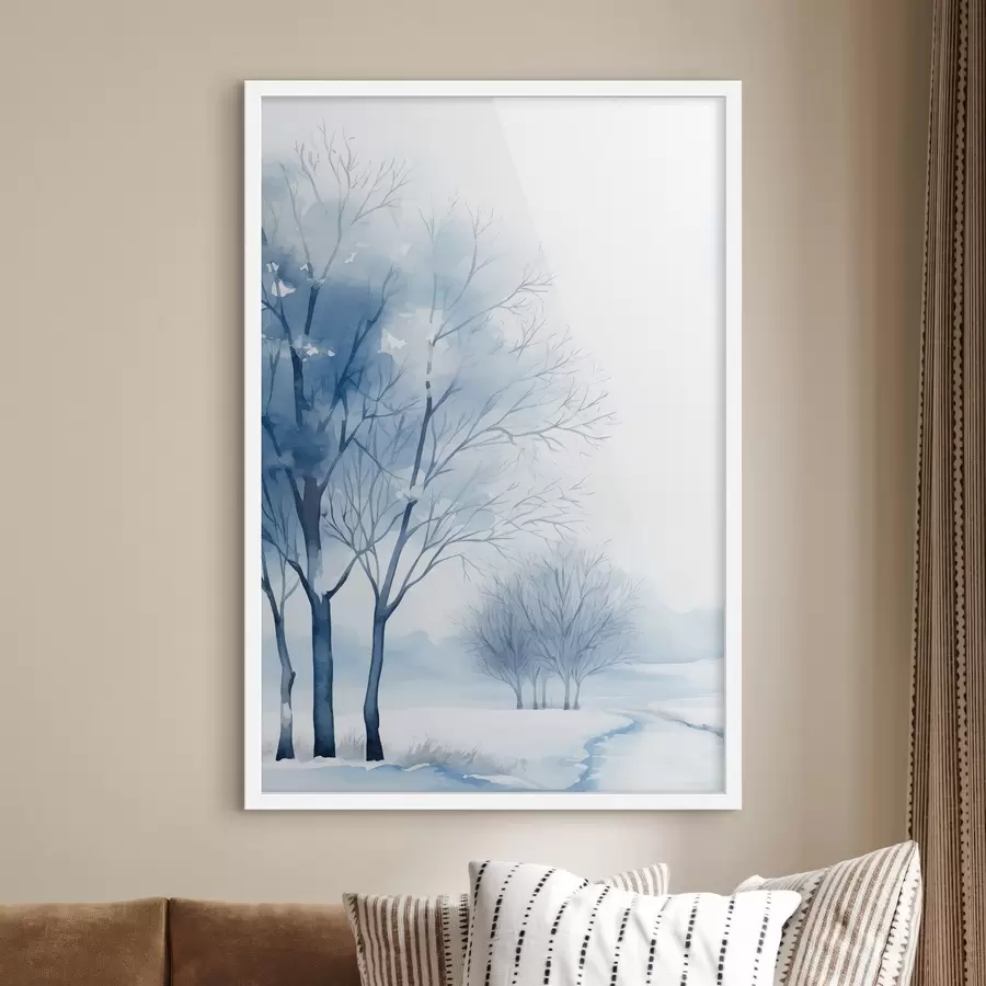 Fototapete Schneebedeckte Bäume im Wald f46965