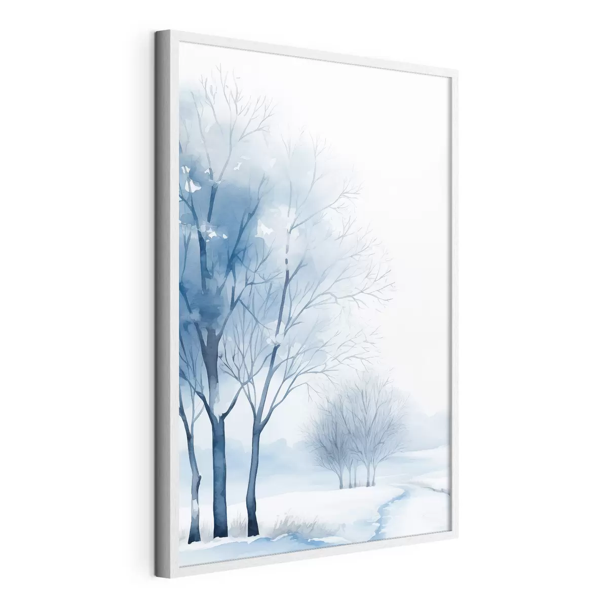 Poster Schneebedeckte Bäume im Wald f46965