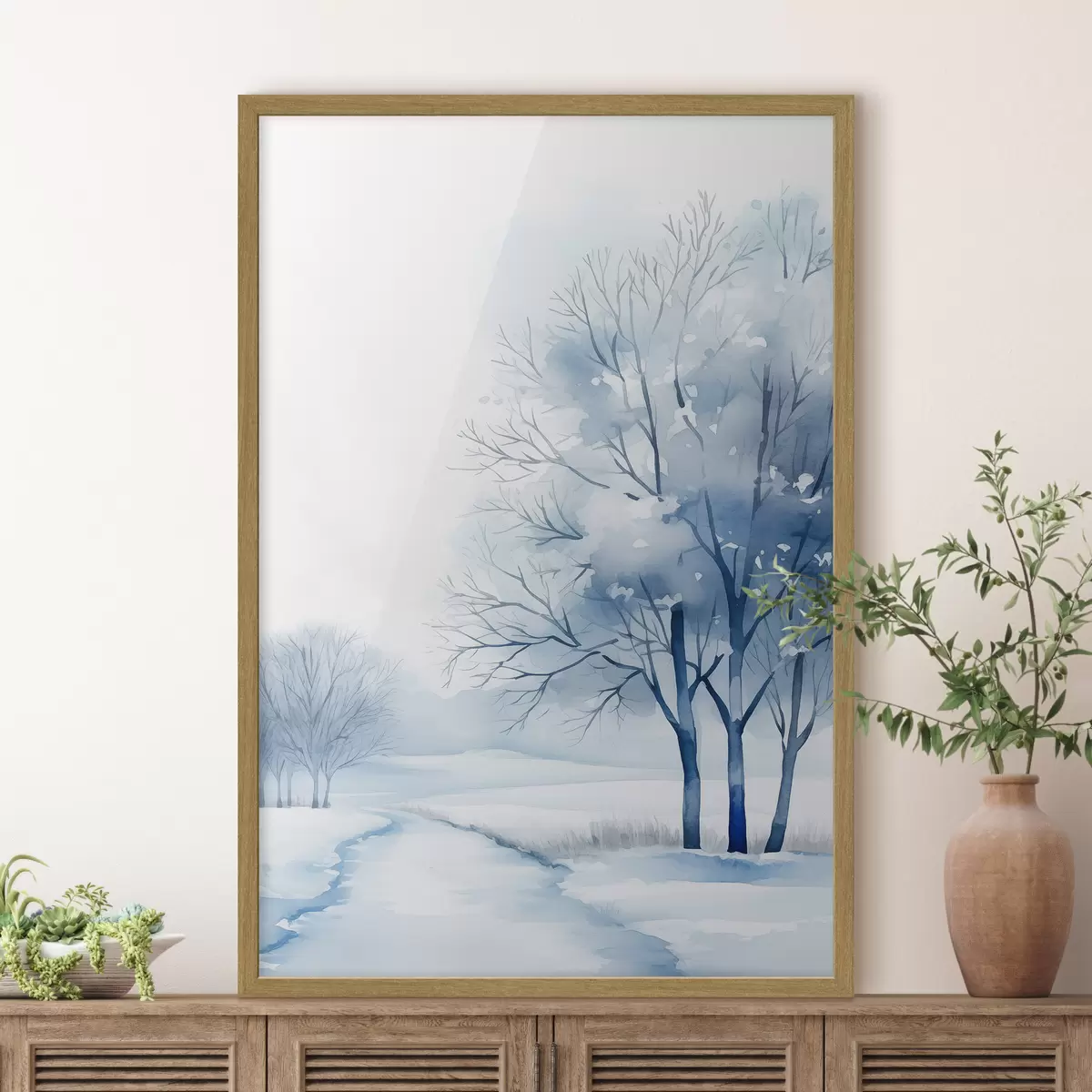 Poster Bäume in einem Wintergarten f46967