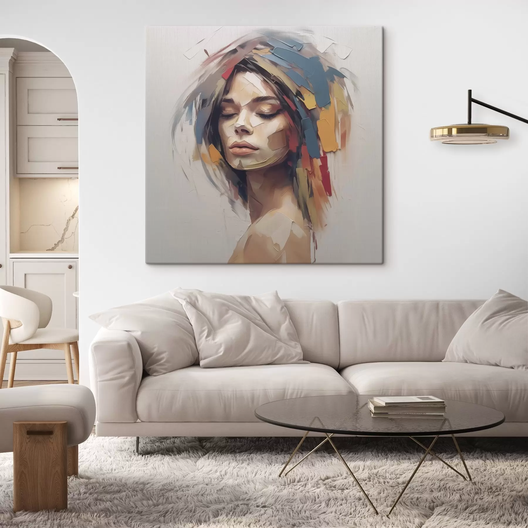 Fototapete Abstraktes Porträt einer Frau s46917