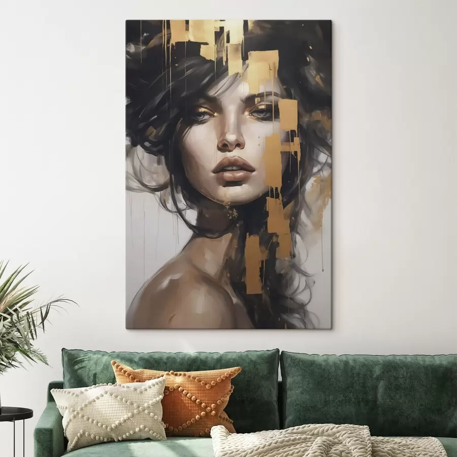 Fototapete Abstraktes Porträt eines Mädchens s46919