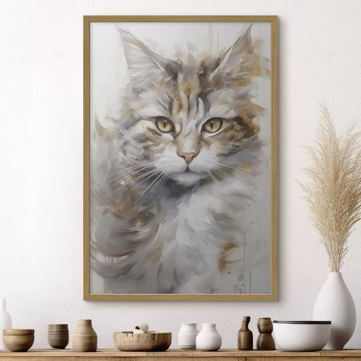 Poster Katzenimitationsgemälde f46833