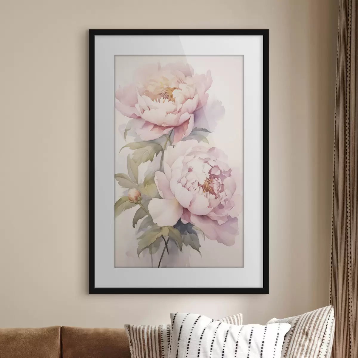 Poster Pfingstrosen und Rätsel f46916
