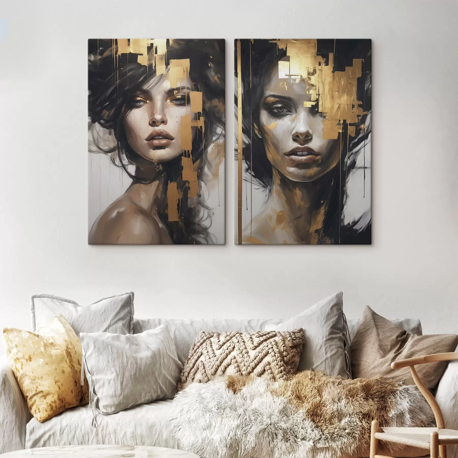 Fototapete Abstraktes Porträt eines Mädchens m01082