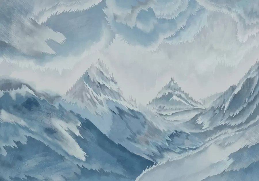 Fototapete Majestätische Berge und tosende Wellen w01763