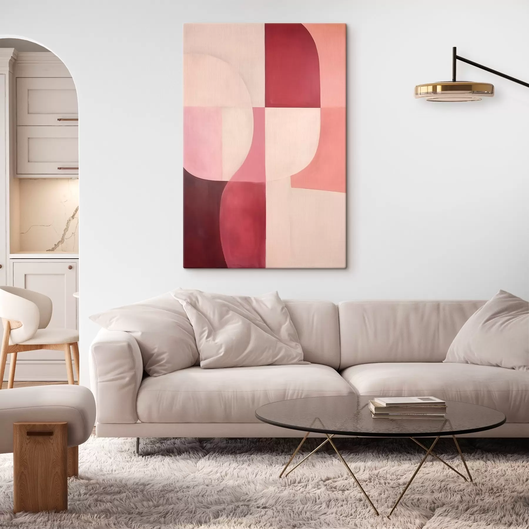 Fototapete Komposition fließender Formen s46989