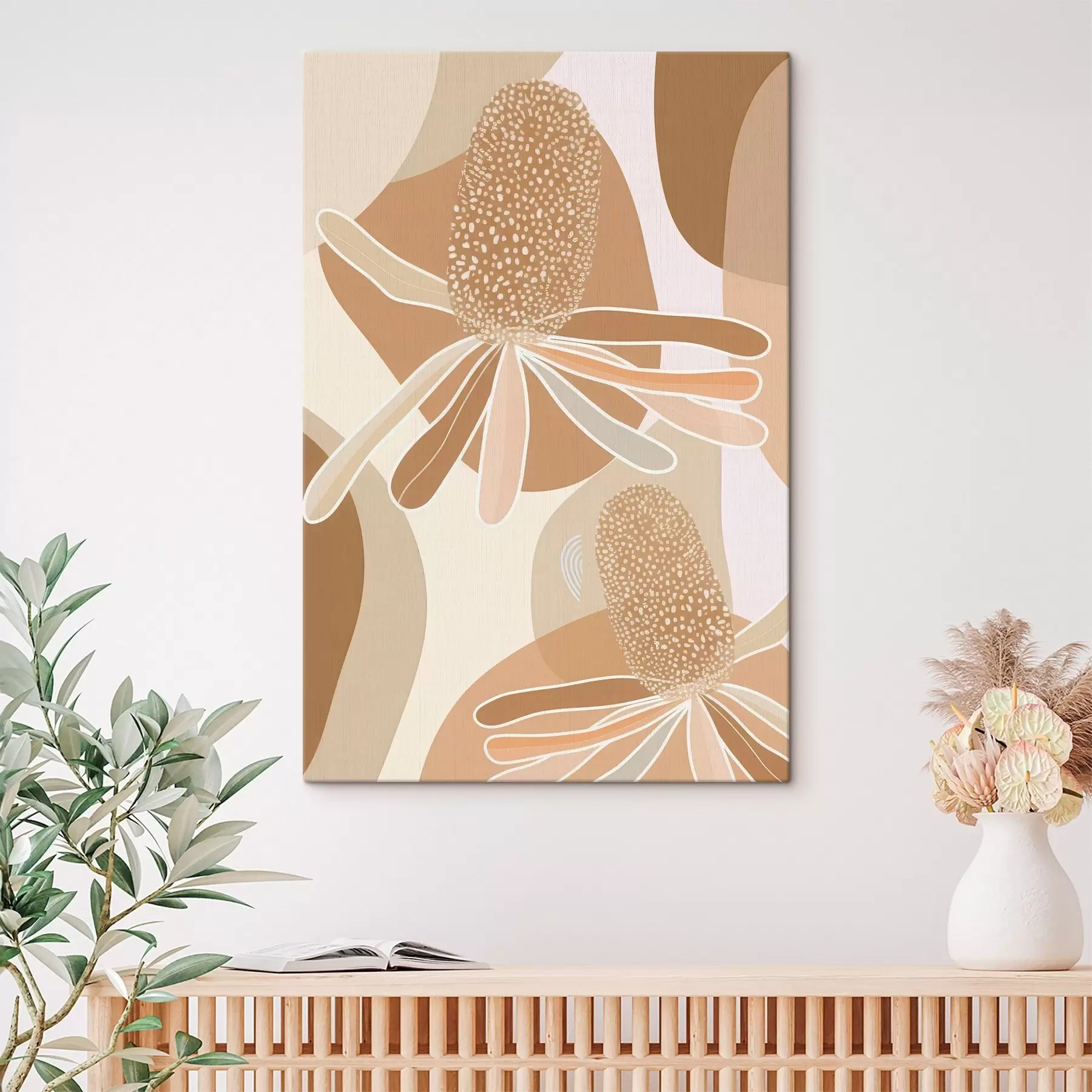 Fototapete Abstrakte Protea-Blüten s46992