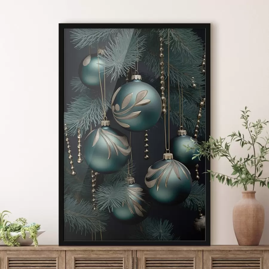 Fototapete Neujahrsdekoration am Baum f46979