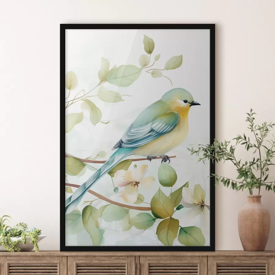 Fototapete Meise auf einem Ast f46891