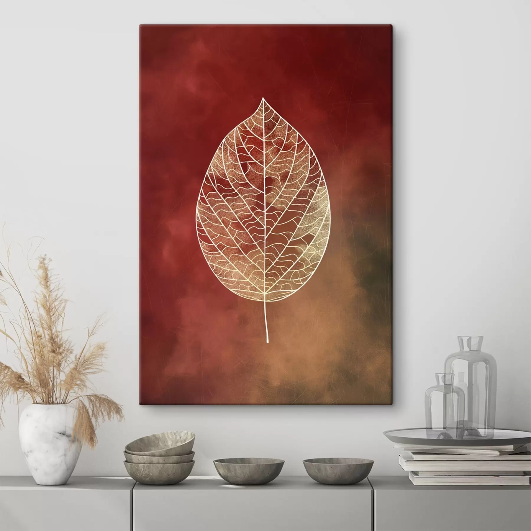 Fototapete Blätter in verschiedenen Farben s47052