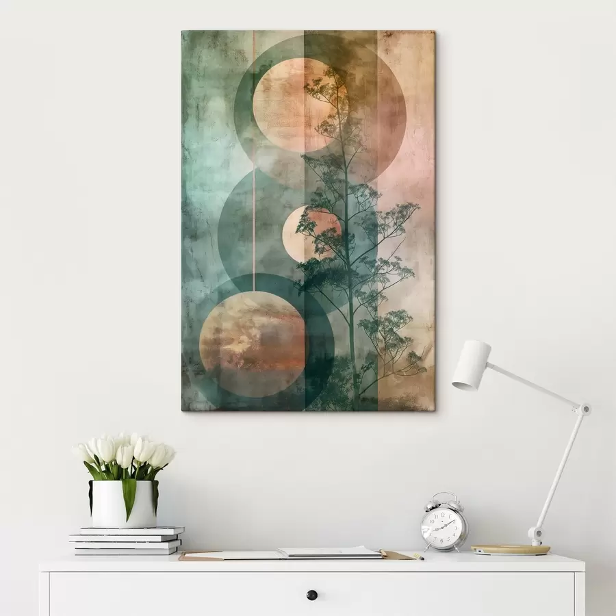 Fototapete Abstraktion und Blätter s47072