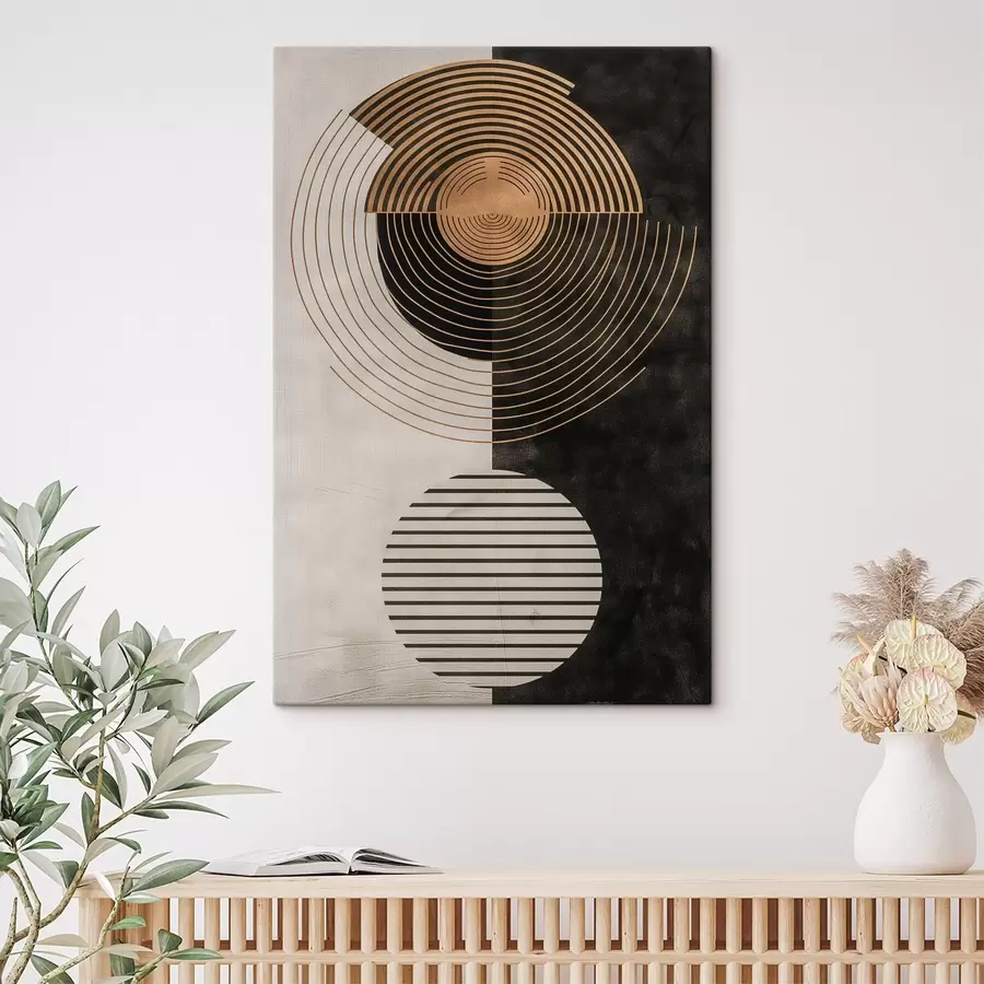 Fototapete Kreise und Blätter s47080