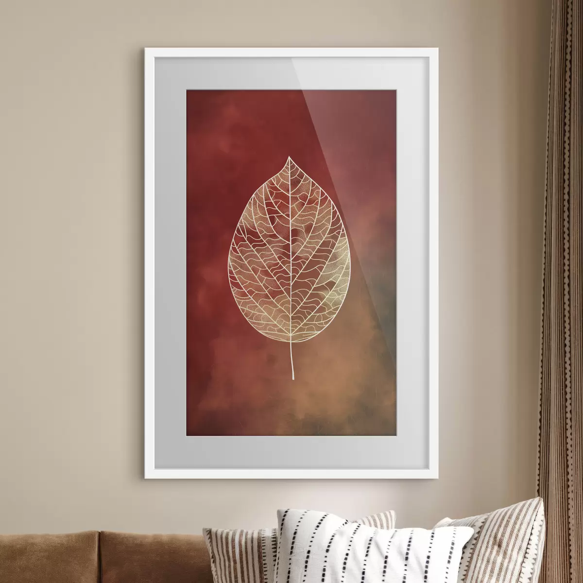 Poster Blätter in verschiedenen Farben f47052