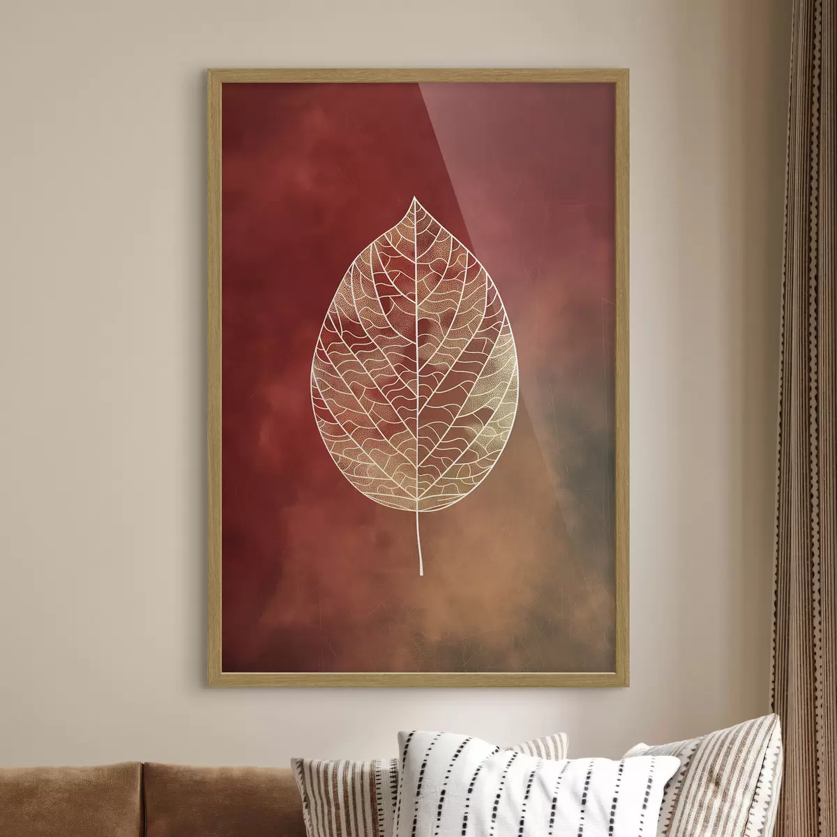 Poster Blätter in verschiedenen Farben f47052