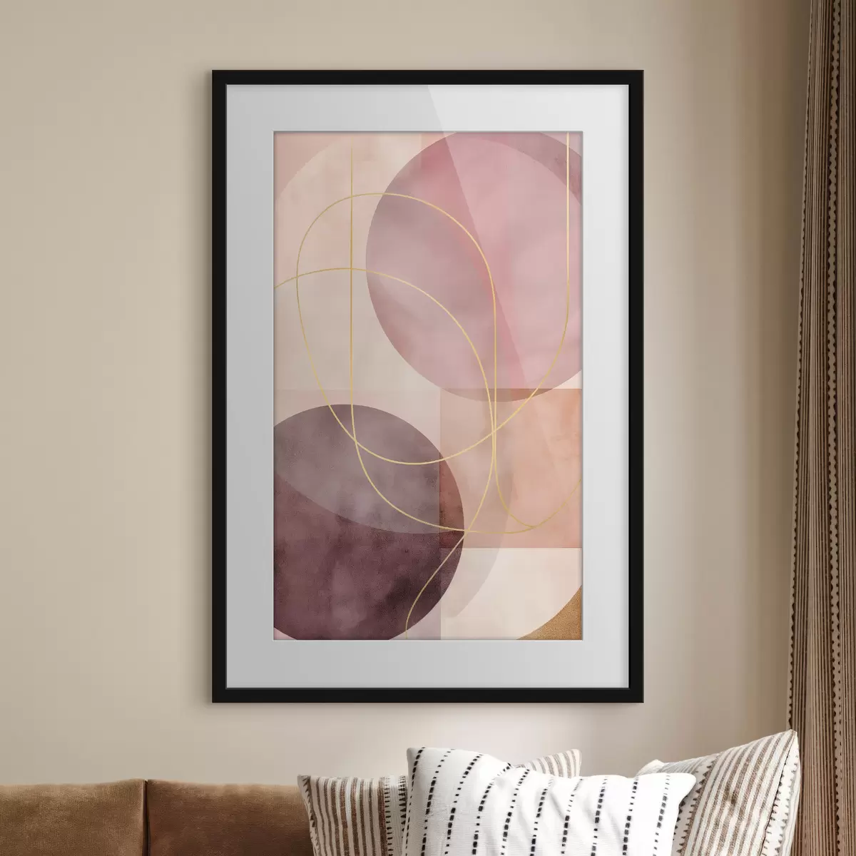 Poster Kreise und Schwung f47070