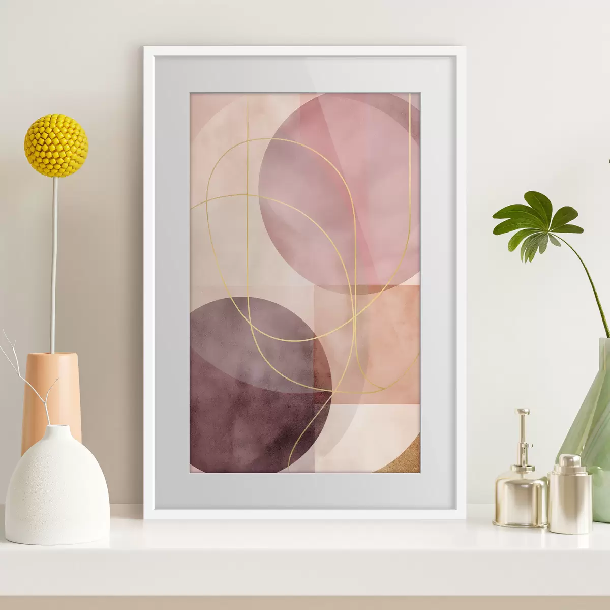 Poster Kreise und Schwung f47070