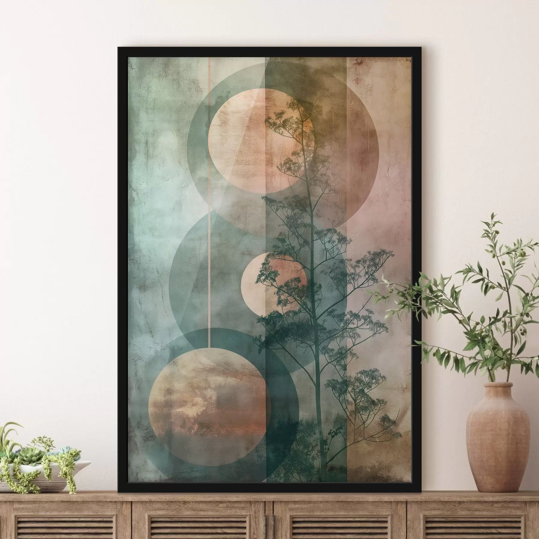 Fototapete Abstraktion und Blätter f47072