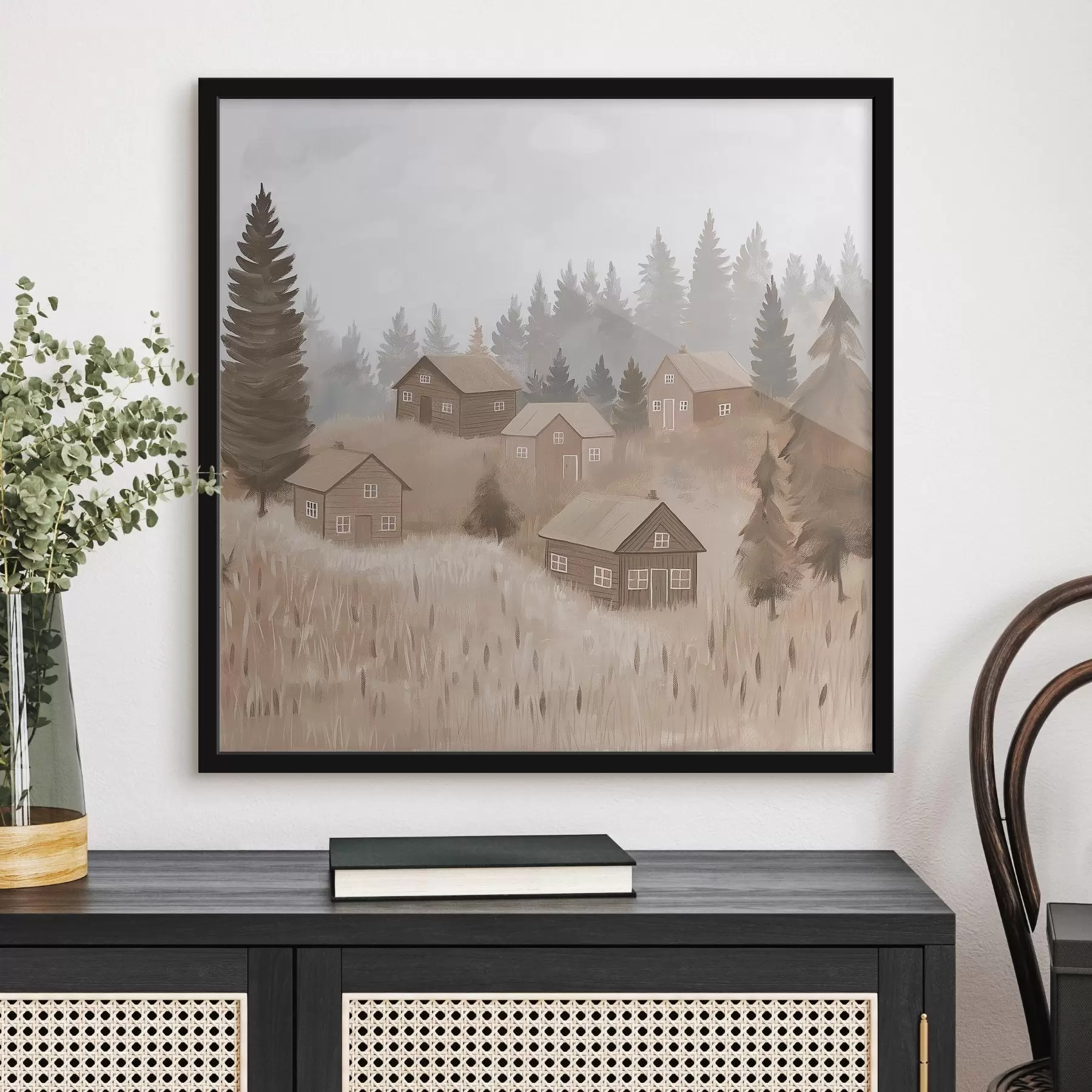 Fototapete Häuser im Wald f47075