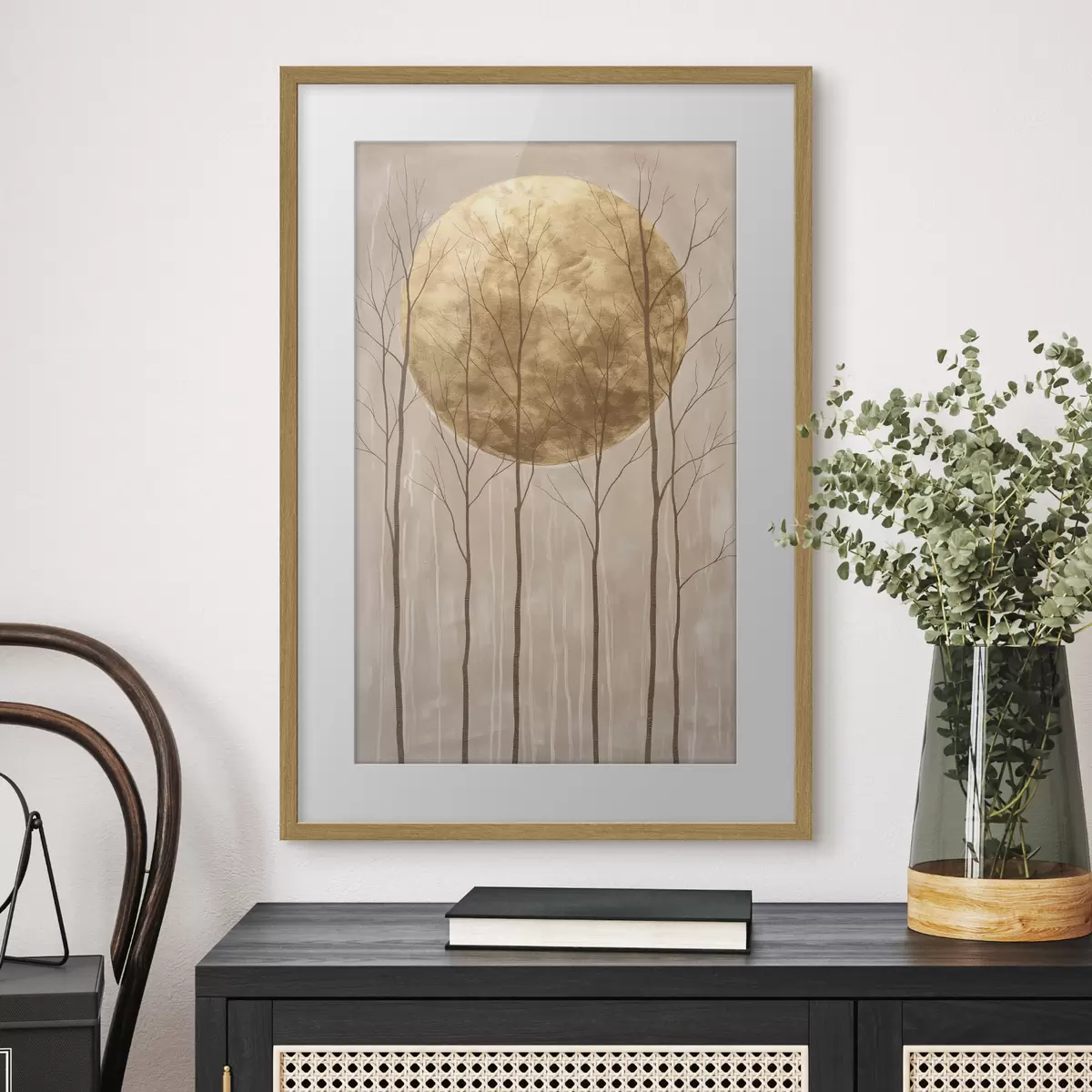 Poster Baum und Farben f47084