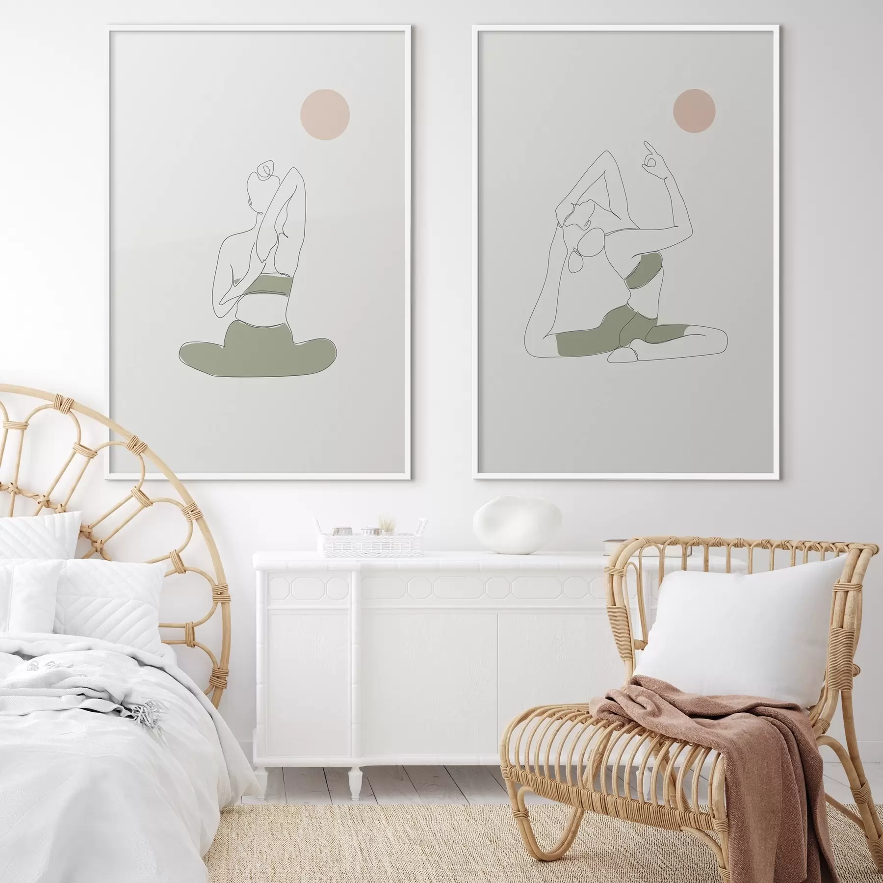 Fototapete Achtsame Bewegungen in ruhigen Posen d00300