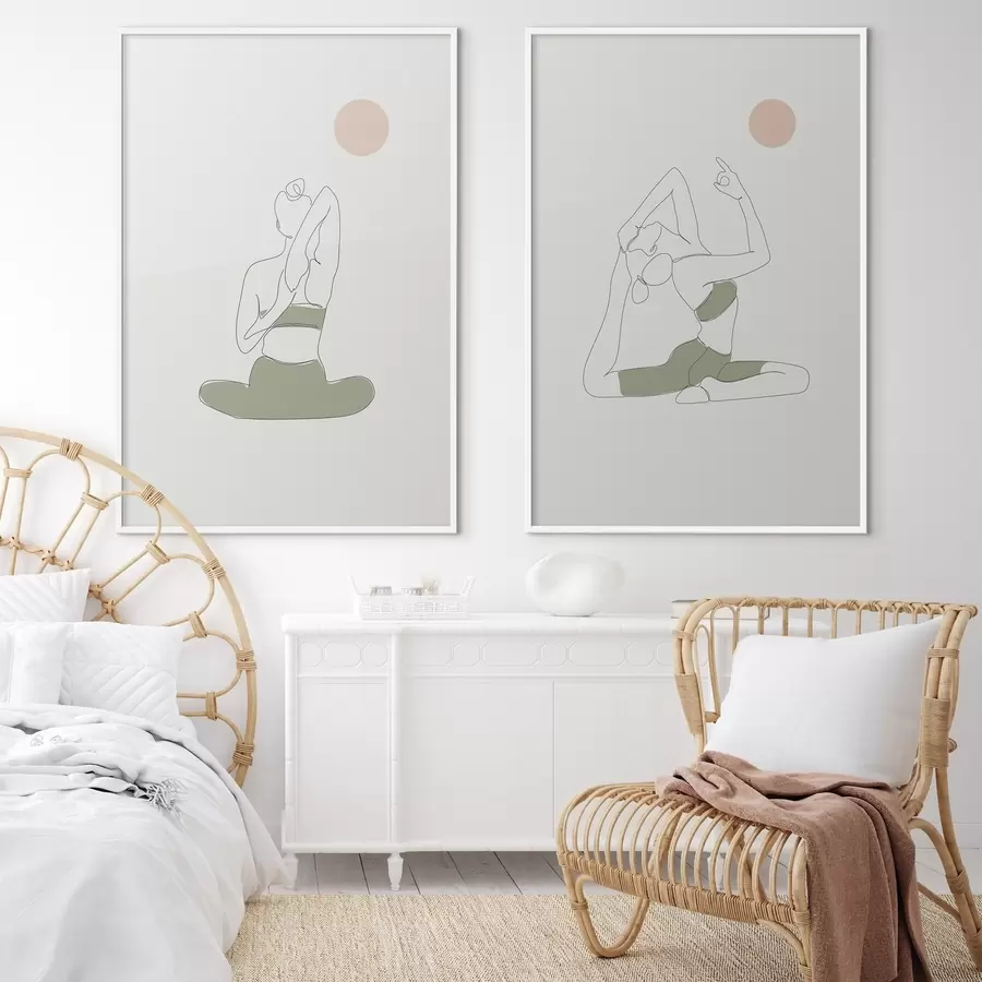 Fototapete Achtsame Bewegungen in ruhigen Posen d00300