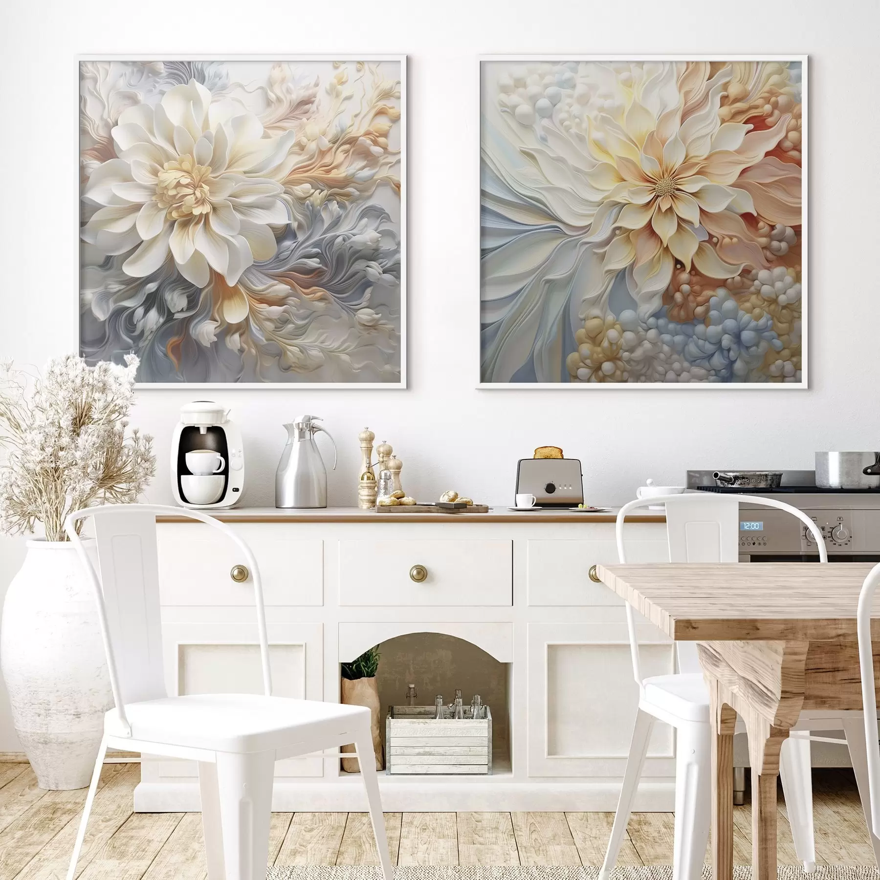 Fototapete Volumetrische abstrakte Blumen d00379