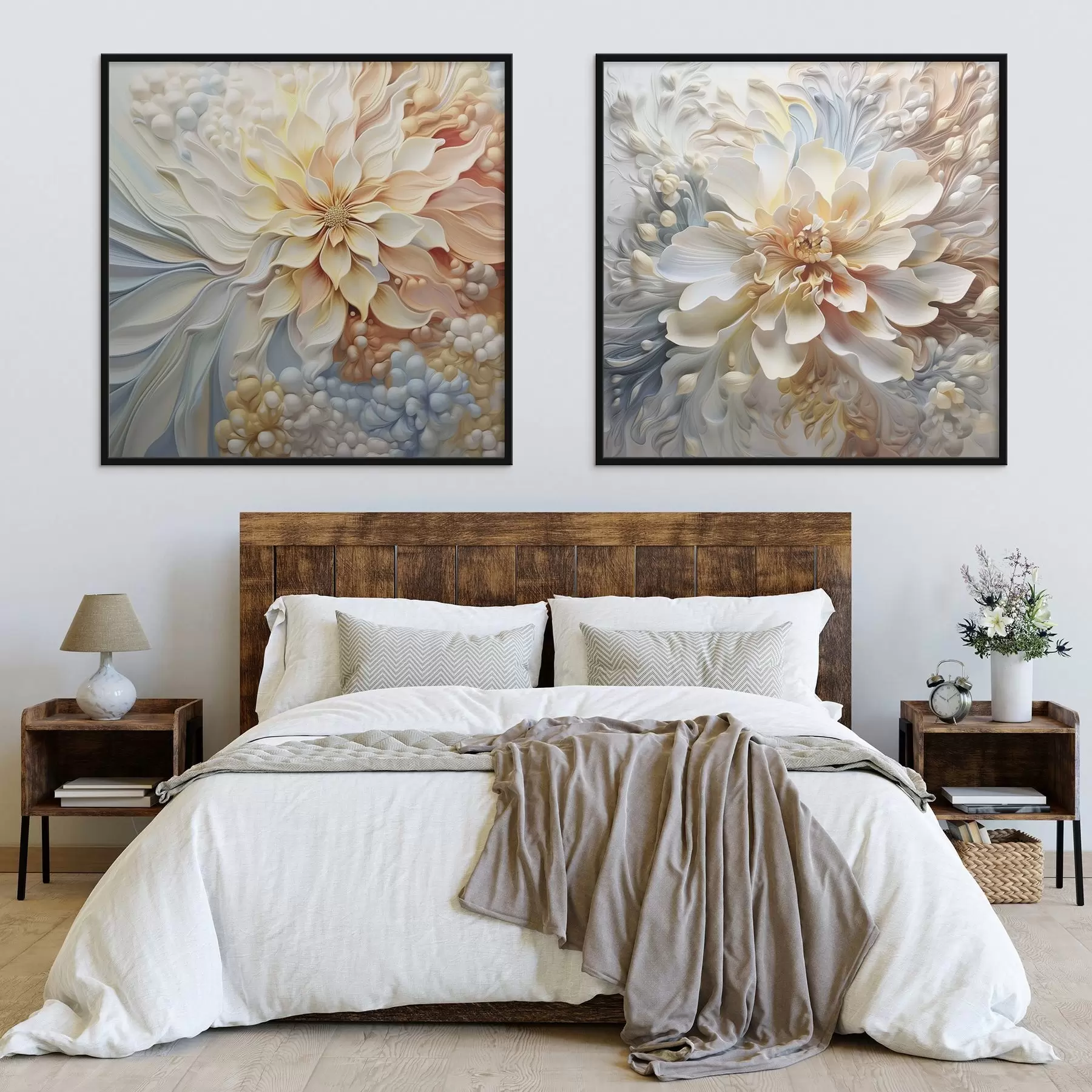 Fototapete Große abstrakte ungewöhnliche Blumen d00380