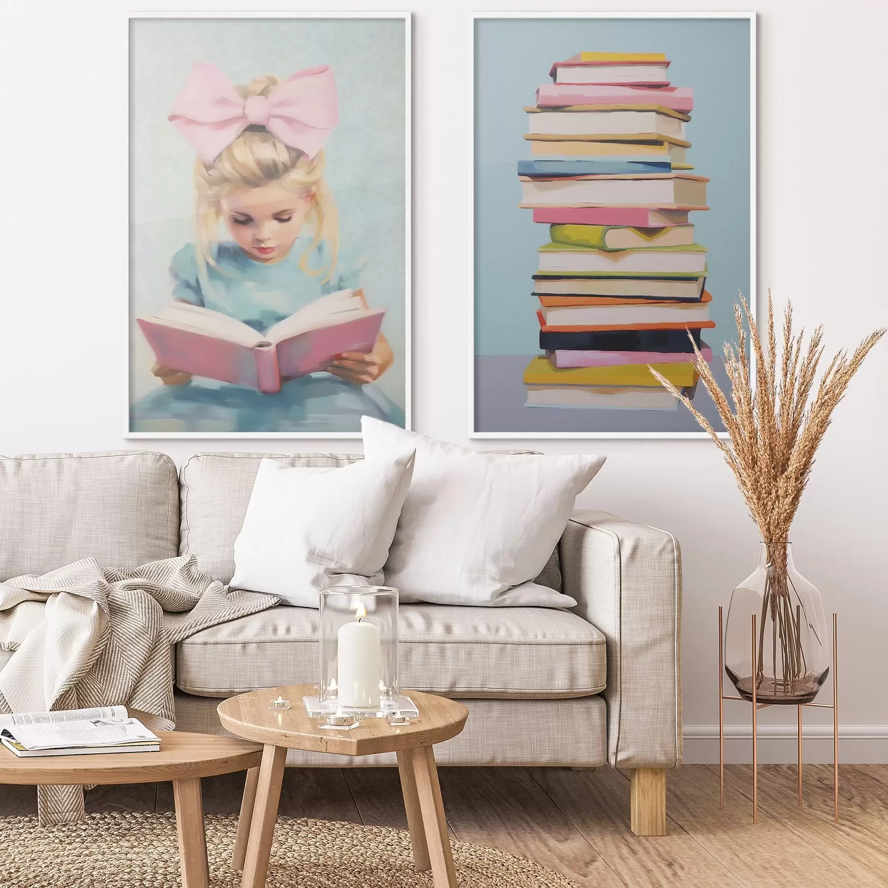 Fototapete Mädchen und Bücher d00395