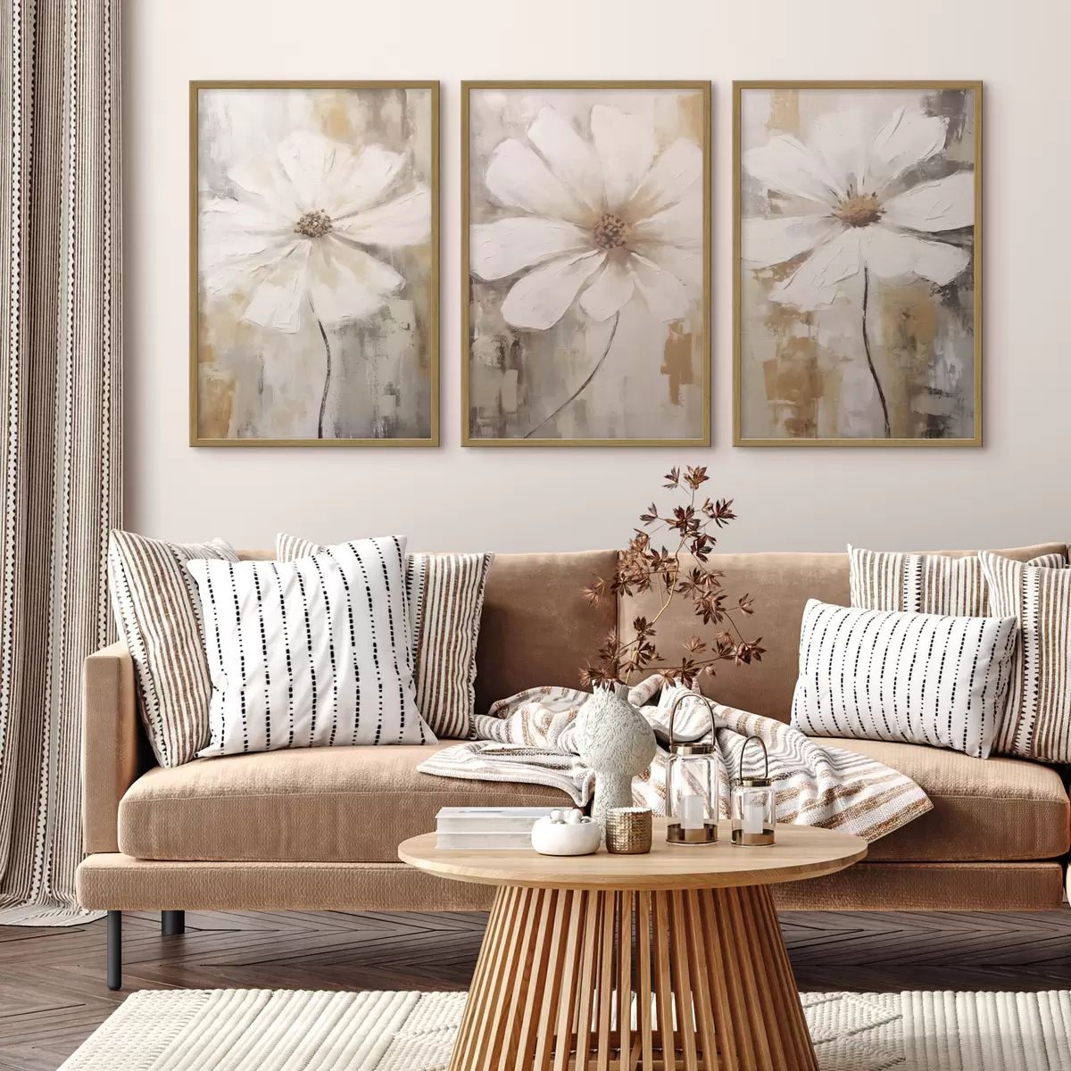 Poster Trend zu weißen Blumen d00409