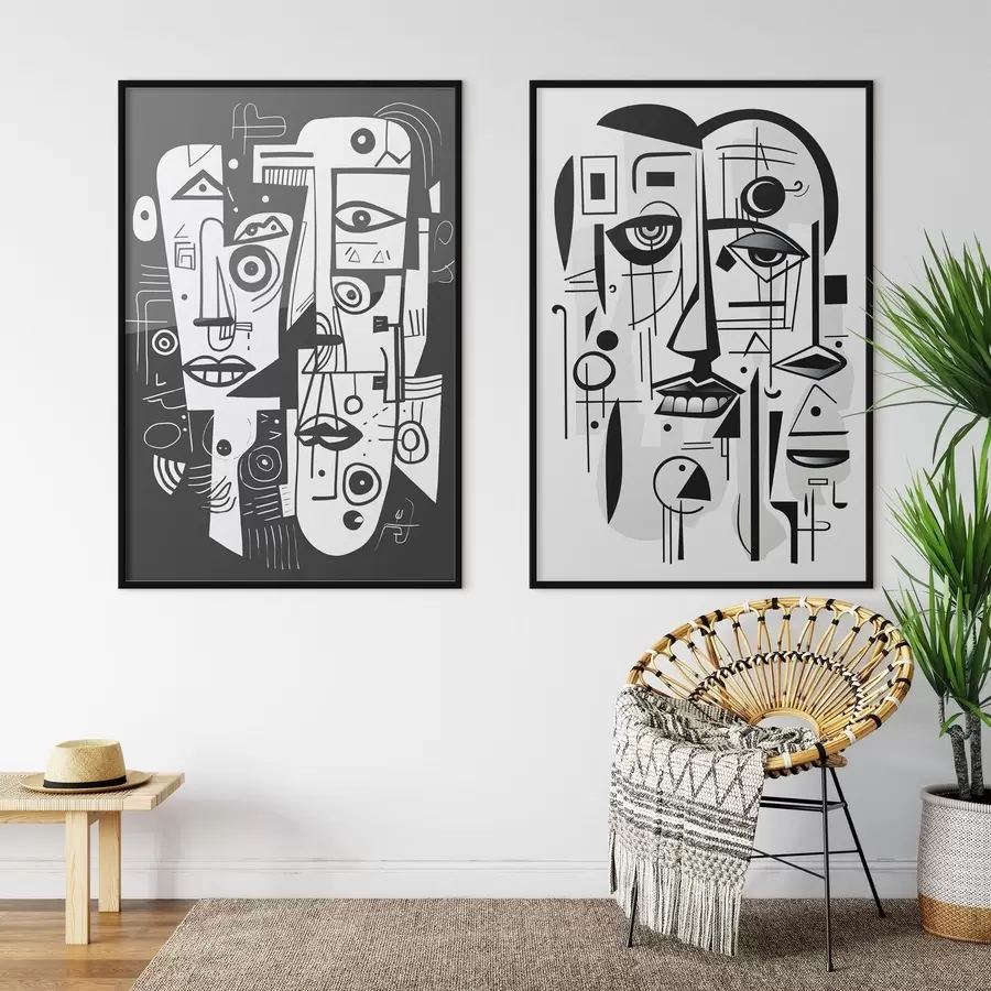 Fototapete Abstrakte Gesichter d00456