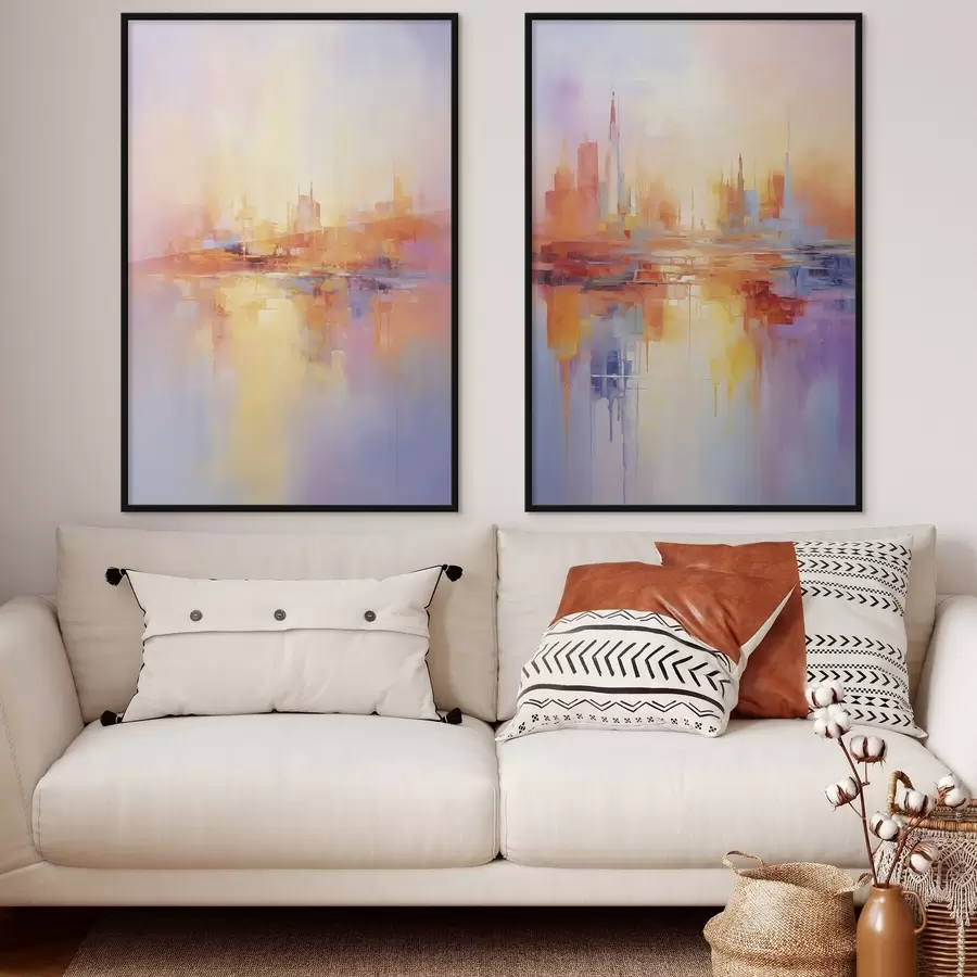 Fototapete Mehrfarbige Städte d00462