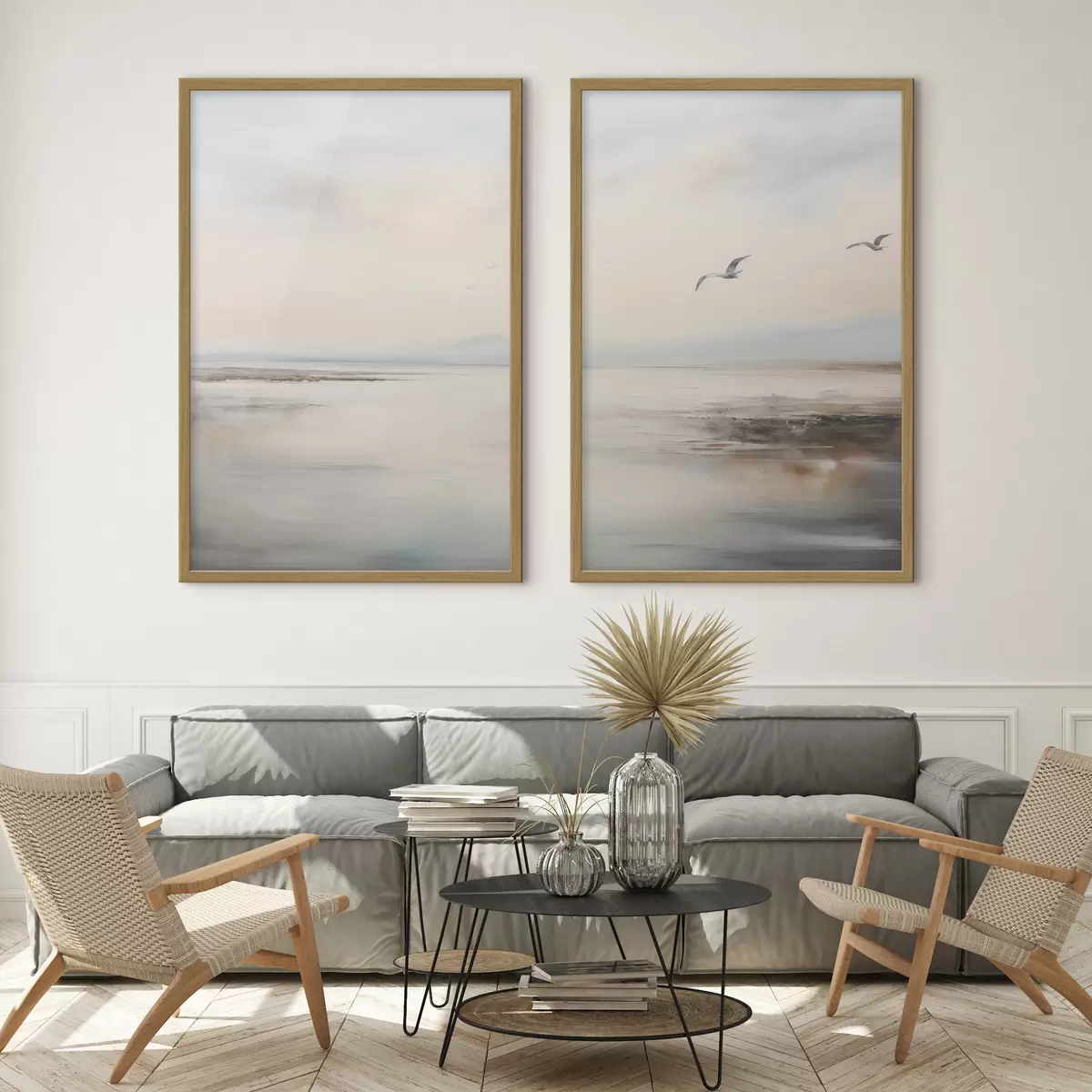 Poster Seemöwen am Strand d00463