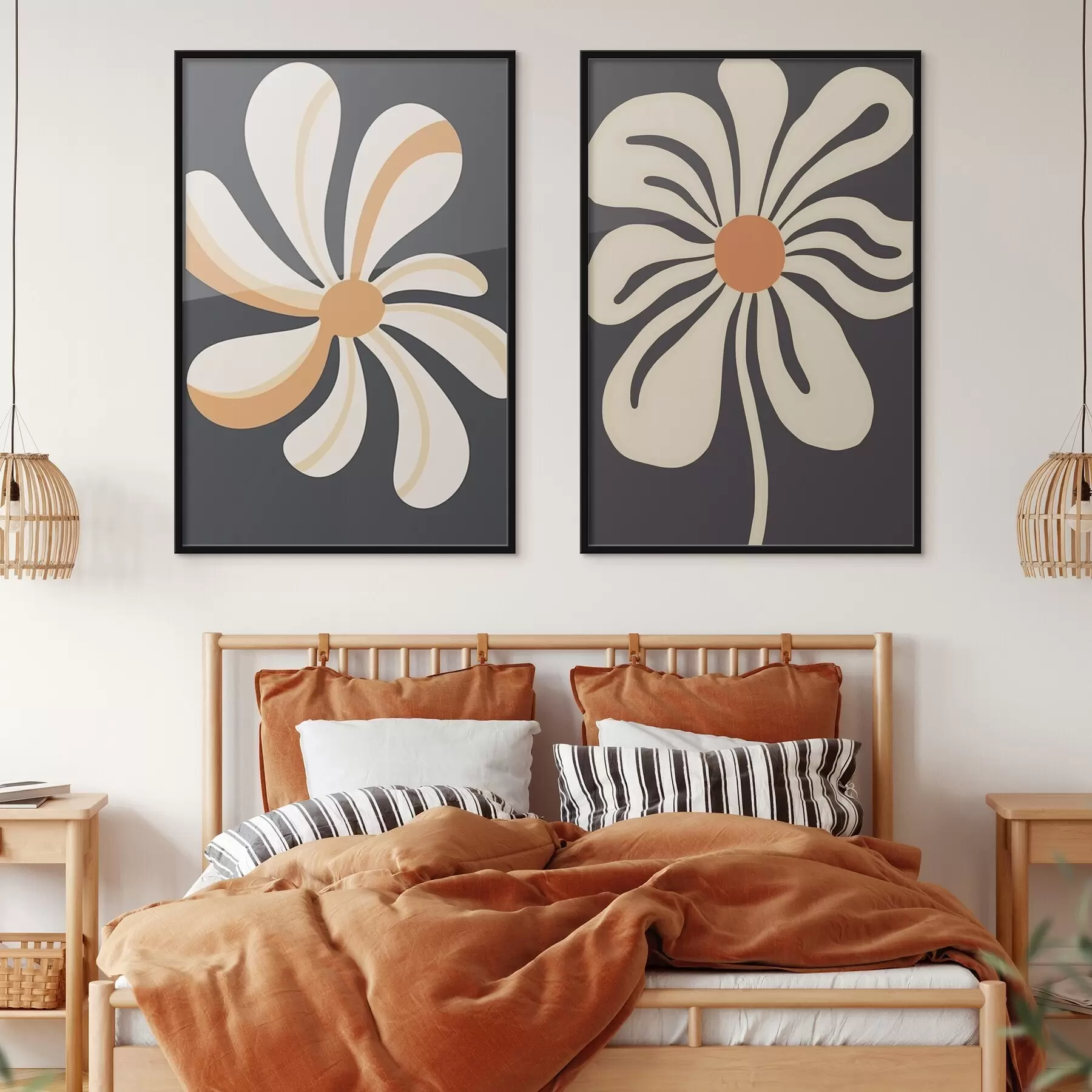 Fototapete Grafische Blumen d00512