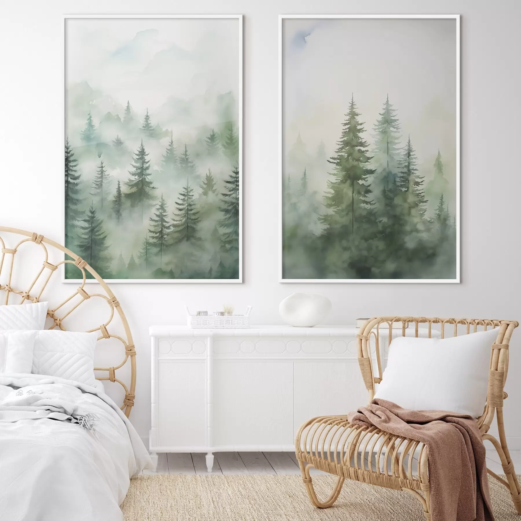 Fototapete Wald im Nebel d00534