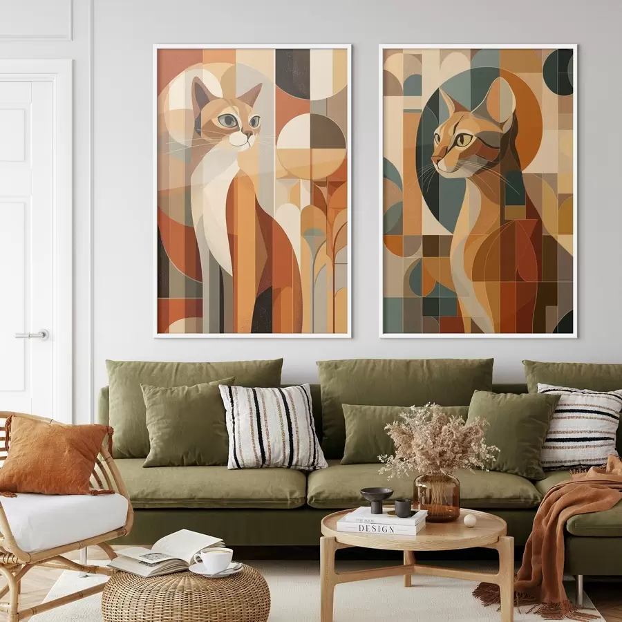 Fototapete Abstrakte Katzen d00841