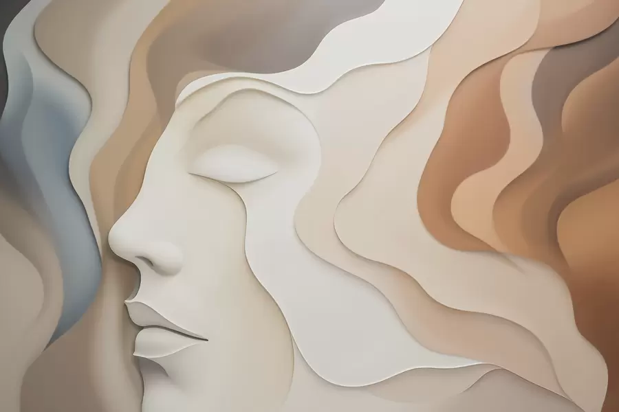 Fototapete Abstraktes Gesicht w04869