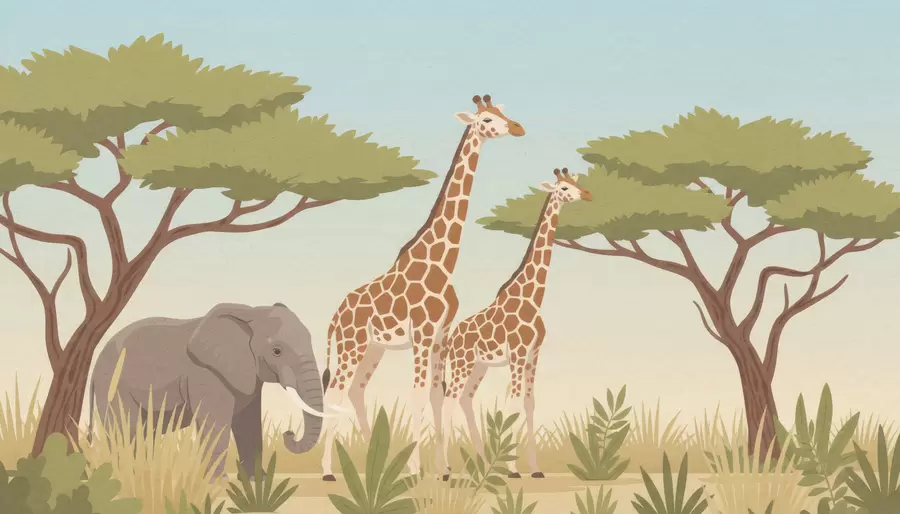 Fototapete Dschungeltiere w05041