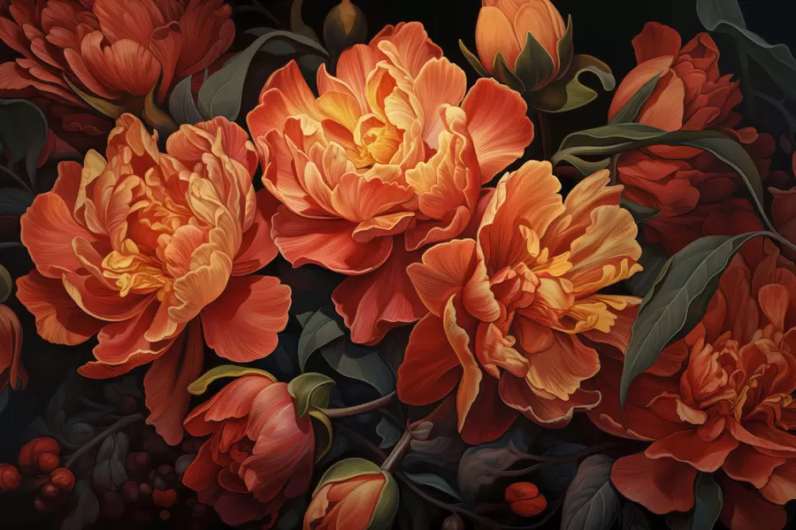 Fototapete Warmer Blumenabend w05044