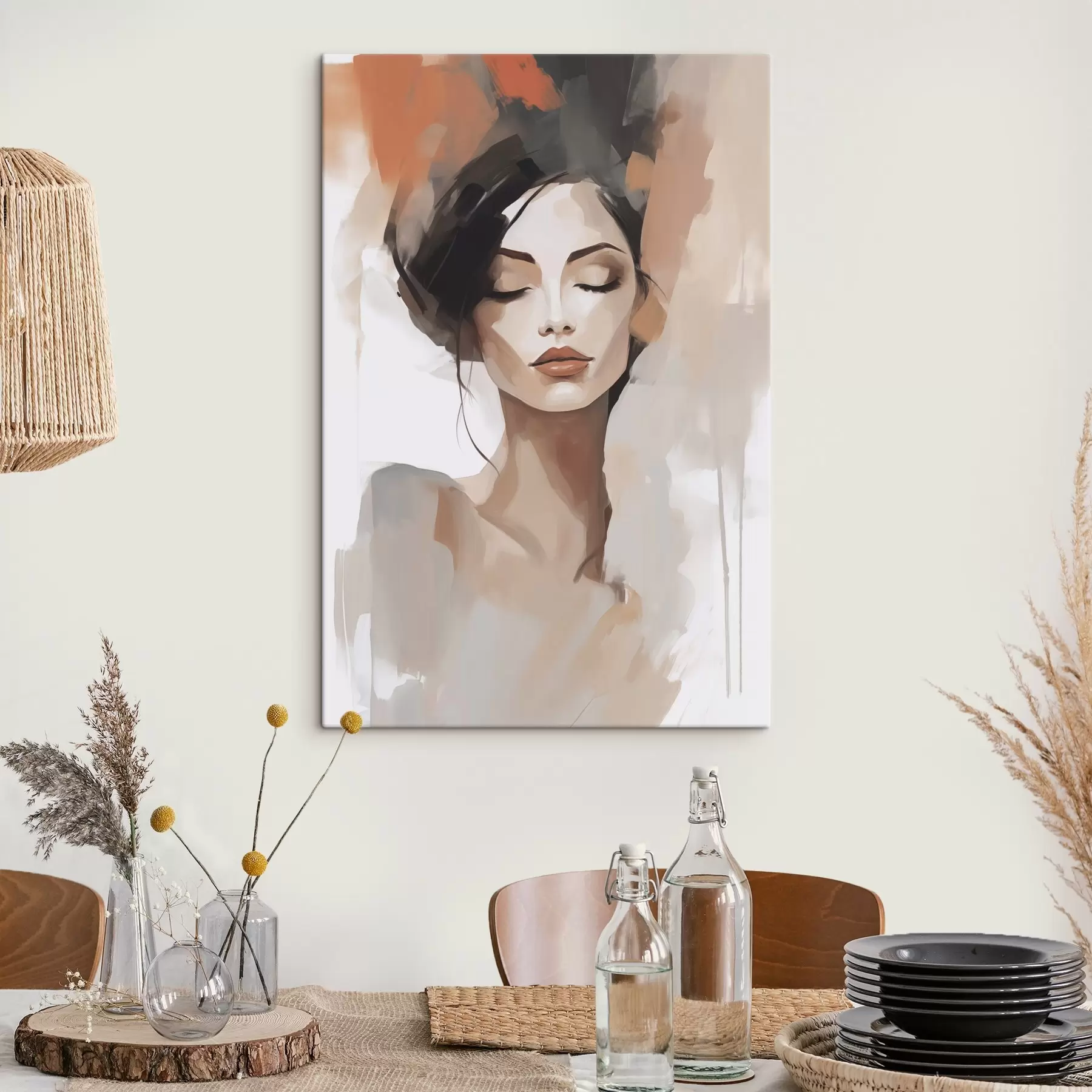 Fototapete Abstraktes Porträt eines Mädchens s47151