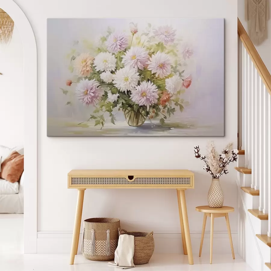 Fototapete Chrysanthemen in einem Blumentopf s47154