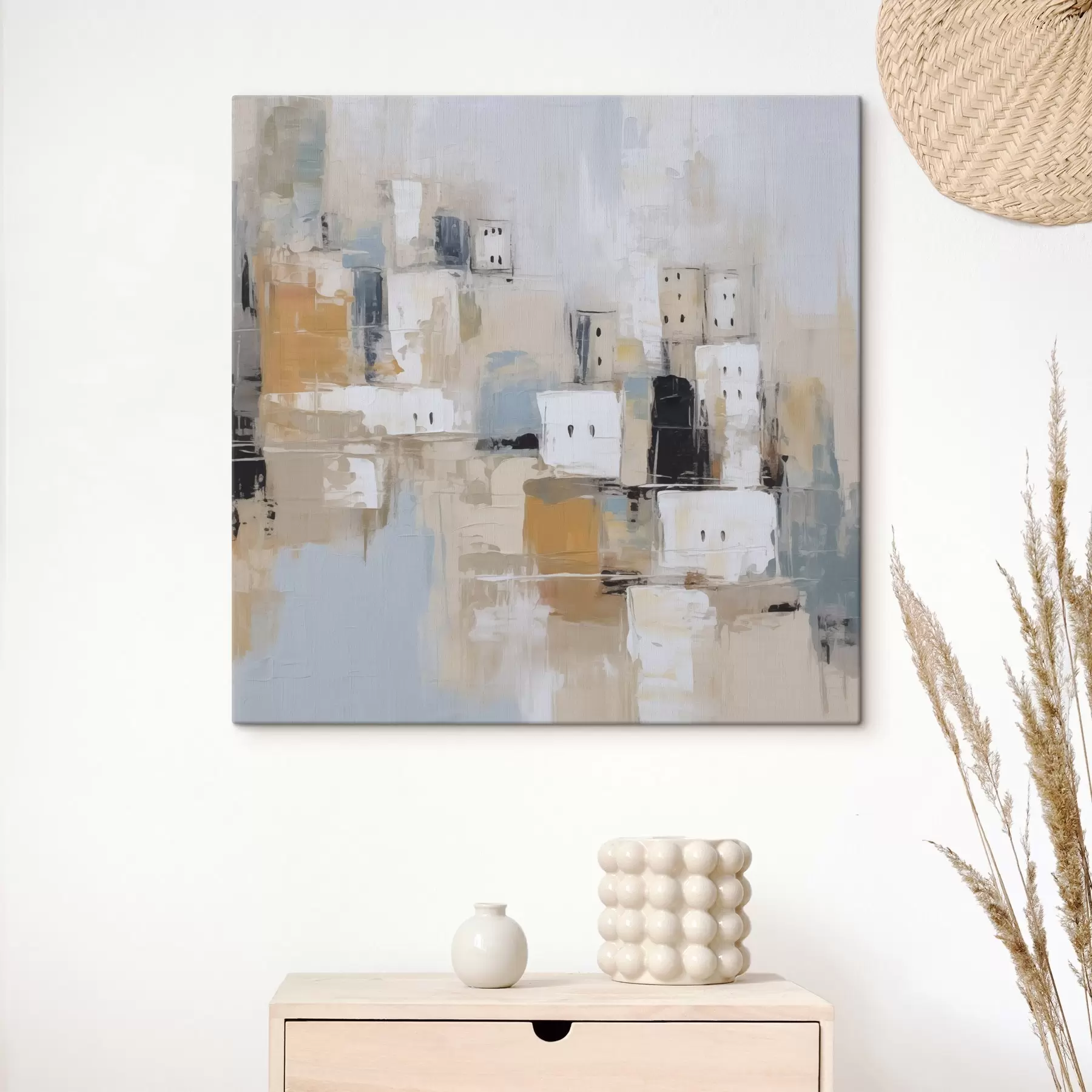 Fototapete Abstrakte Stadtimitation der Malerei s47242