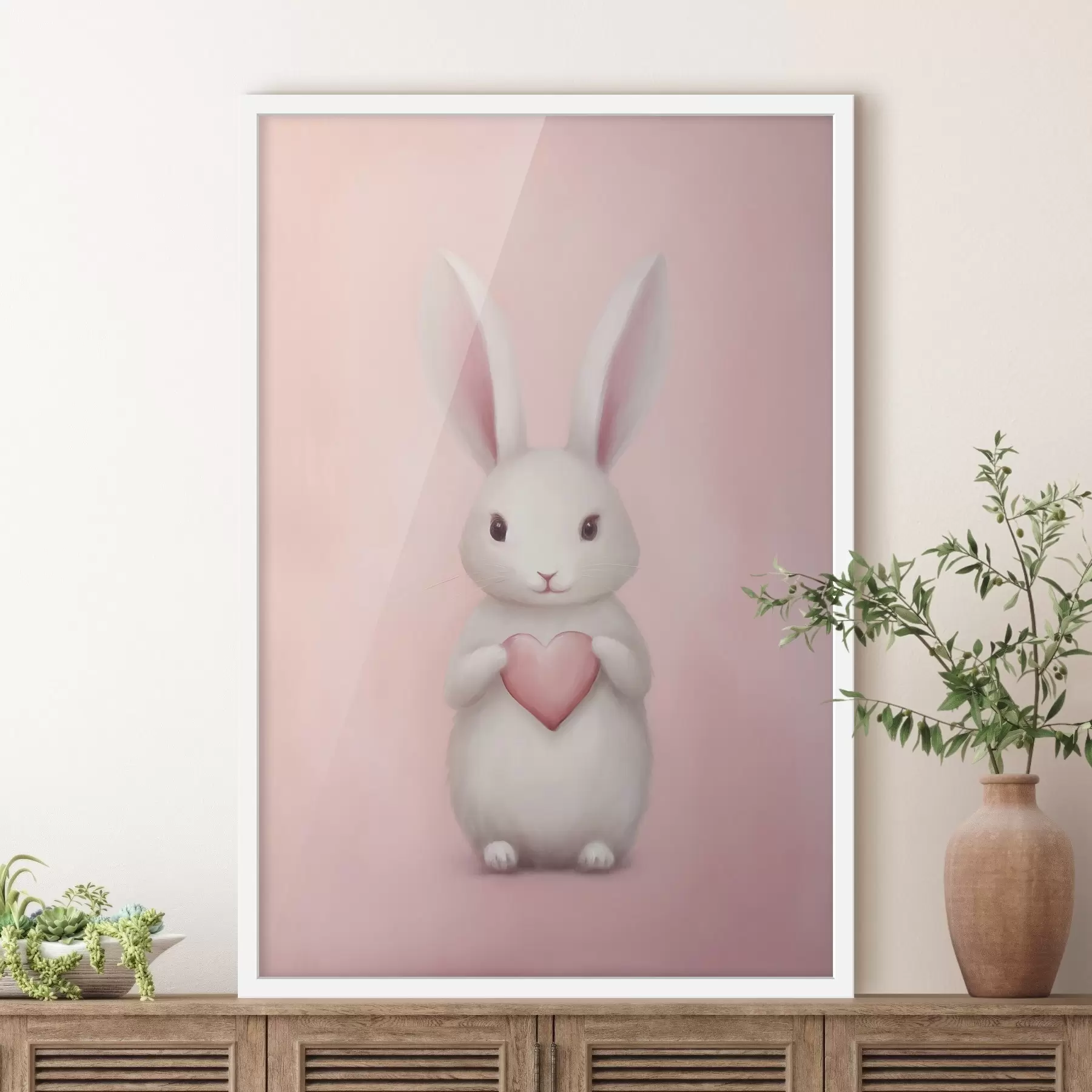 Fototapete Hase mit Herz f47146