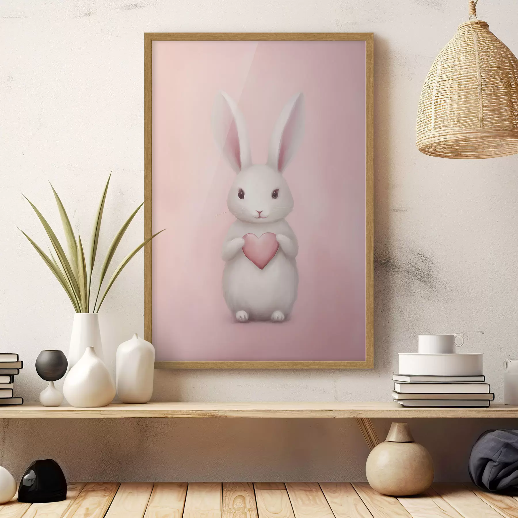 Fototapete Hase mit Herz f47146