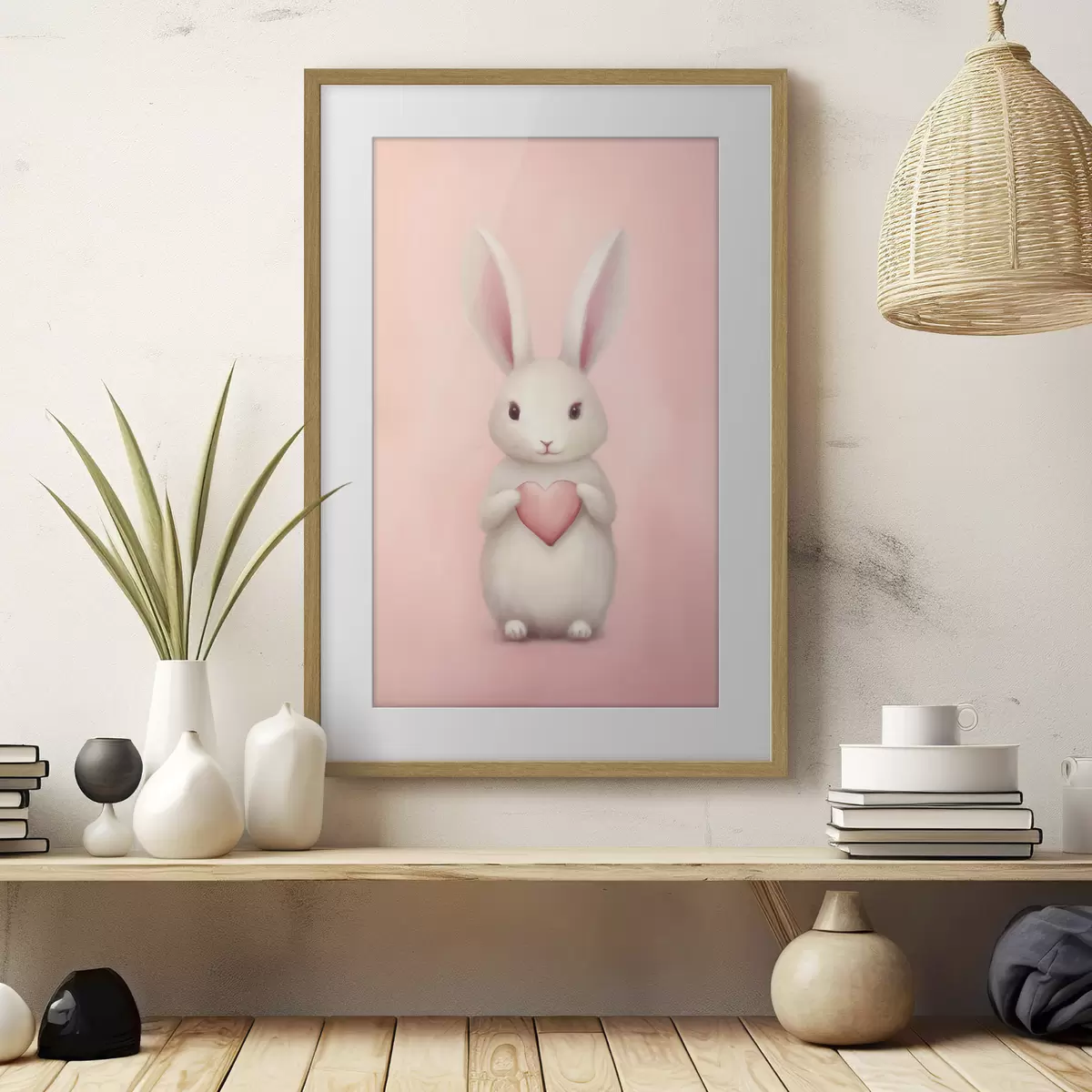 Poster Hase mit Herz f47146