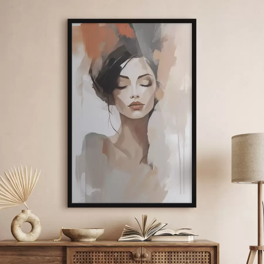 Fototapete Abstraktes Porträt eines Mädchens f47151