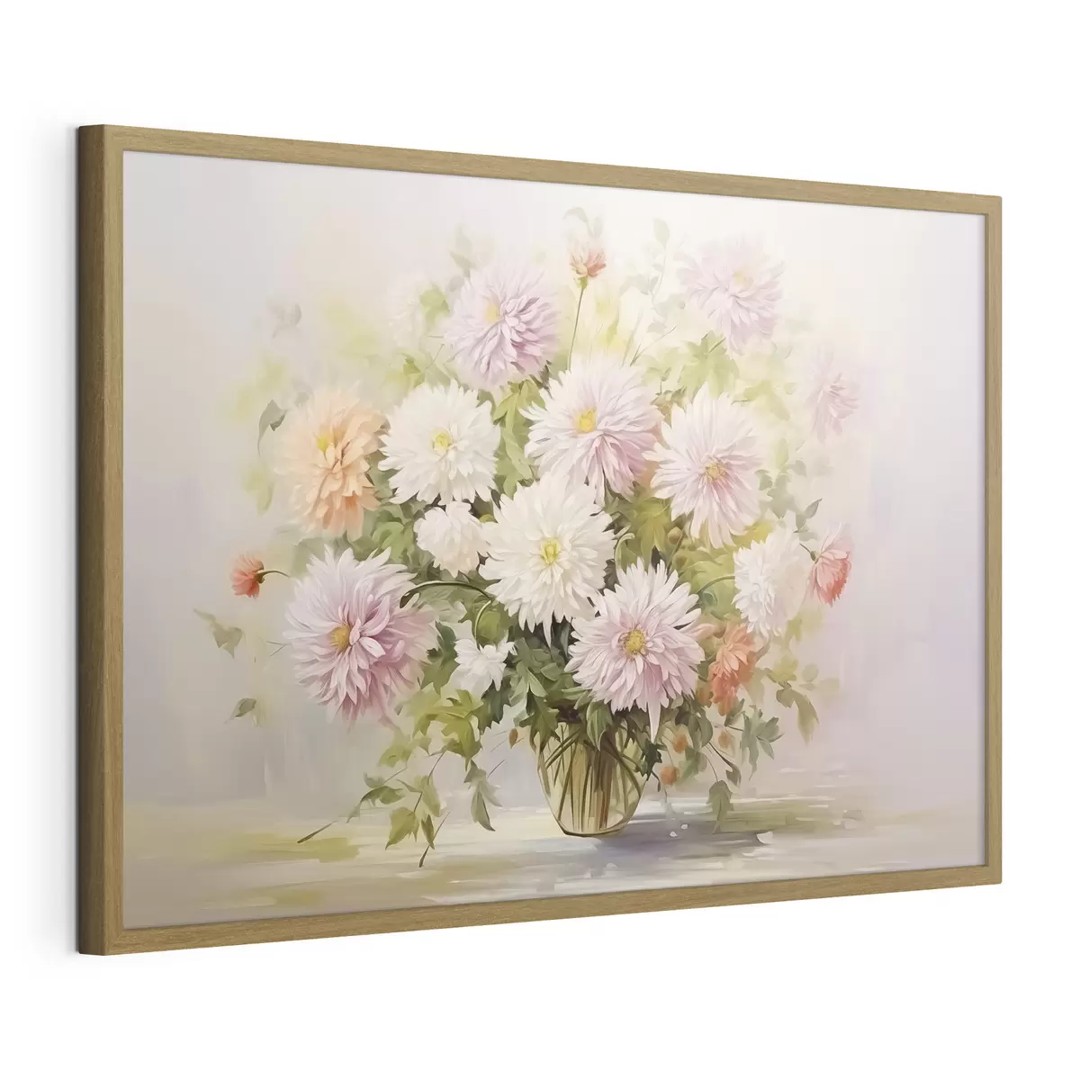 Poster Chrysanthemen in einem Blumentopf f47154