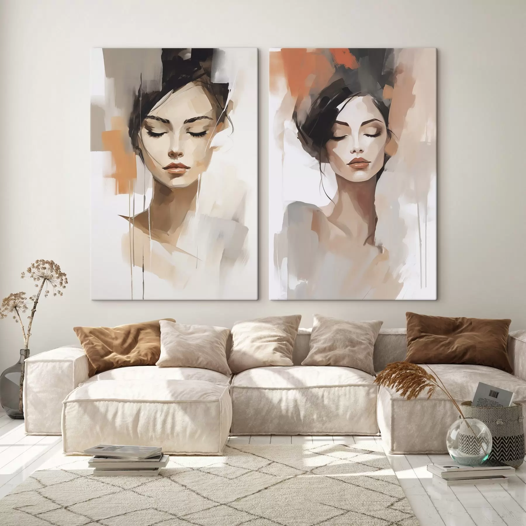 Fototapete Abstraktes Porträt eines Mädchens m01159