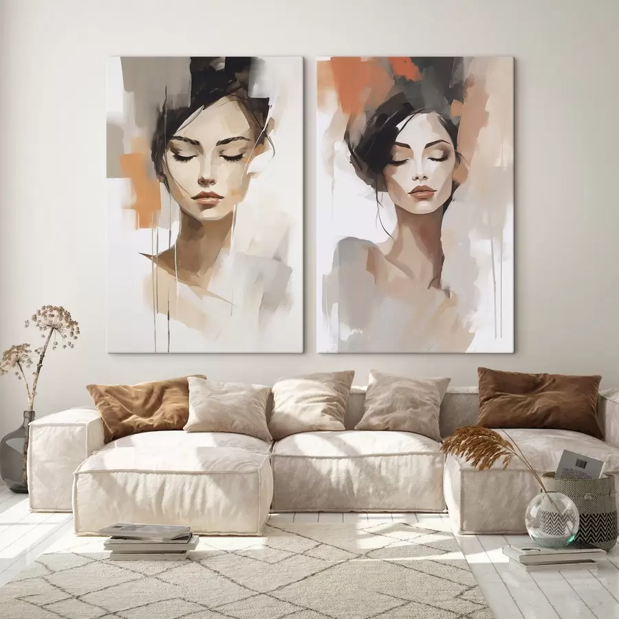 Fototapete Abstraktes Porträt eines Mädchens m01159