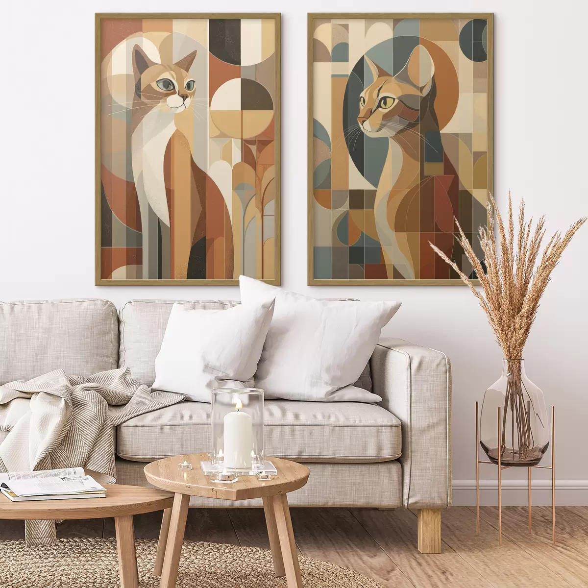 Poster Abstrakte Katzen d00841