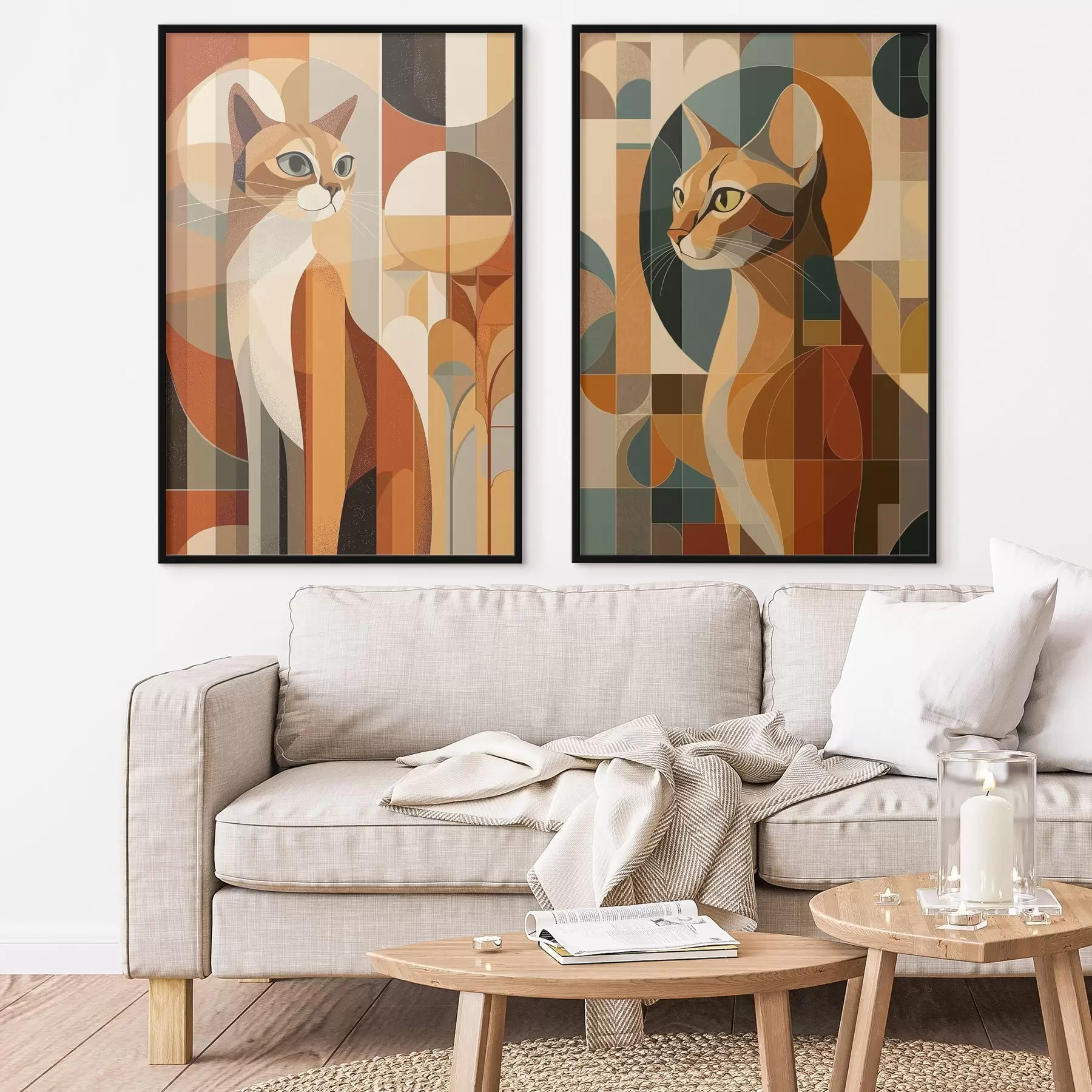 Fototapete Abstrakte Katzen d00841